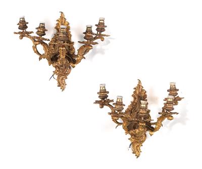 A pair of Neo-Rococo appliques, - Furniture and Decorative Art