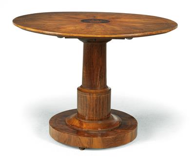 A round Biedermeier table, - Furniture and Decorative Art