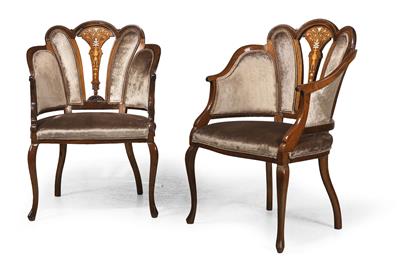 A pair of English bergères, - Furniture and Decorative Art