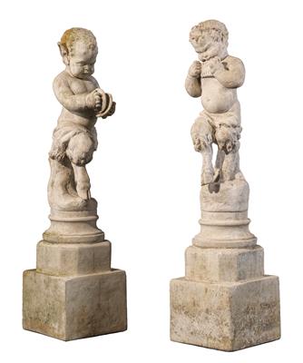 A pair of garden figures - “fauns” - Furniture and Decorative Art