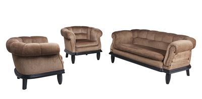 A 3-piece Art Nouveau seating group, - Furniture and Decorative Art
