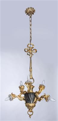 A Small Bronze Chandelier from the Belle Epoque, - Nábytek
