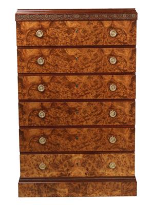 A Tall Neo-Classical Chest of Drawers, - Furniture and Decorative Art