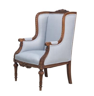 A Wing-Back Chair in Louis XVI Style, - Mobili e arti decorative