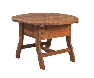A Round Rustic Table, - Furniture