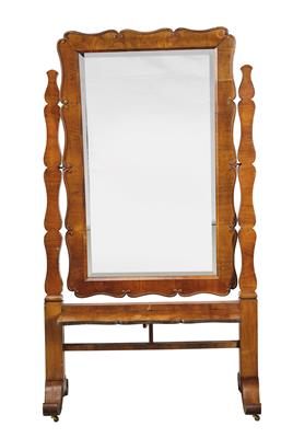 A Late Biedermeier Tall Dressing Mirror, - Di provenienza aristocratica