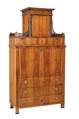 A Biedermeier Secretary Desk, - Works of Art - Part 2