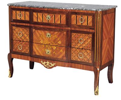 A French Salon Chest of Drawers in Transitional Style, - Works of Art - Part 2