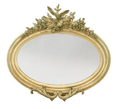 An Oval Salon Mirror, - Works of Art - Part 2
