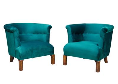 A Pair of Art Deco Armchairs, - Asie, starožitnosti a nábytek - Část 2