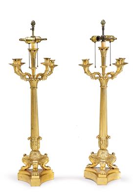 A Pair of French Table Lamps, - Asiatico, antiquariato e mobili - Parte 2