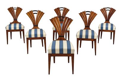 A Set of 6 Chairs in Biedermeier Style, - Asie, starožitnosti a nábytek - Část 2