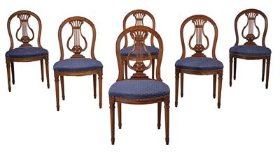 A Set of 6 Chairs, - Asie, starožitnosti a nábytek - Část 2