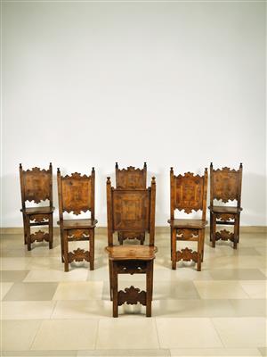 A Set of Six Provincial Chairs, - Nábytek