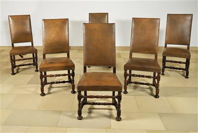A Set of Six Provincial Chairs, - Nábytek