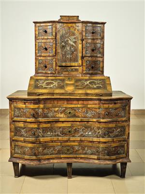 A Rare Rustic Tabernacle Writing Cabinet, - Furniture
