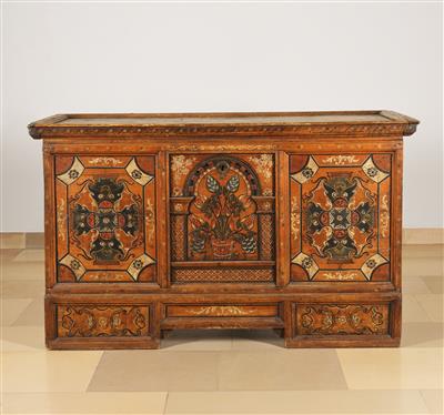 A Tyrolean Rustic Coffer, - Furniture