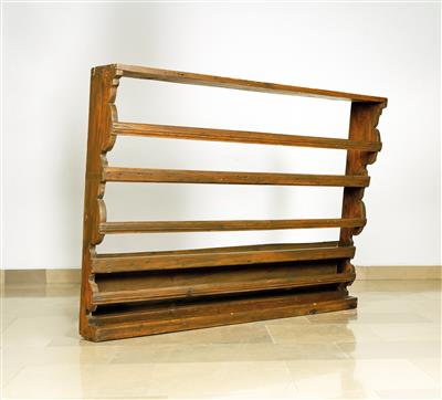 An Oversized Rustic Plate Rack, - Mobili
