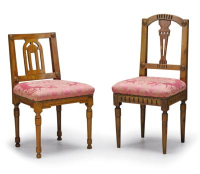 Two Josephinian Chairs, - Majetek aristokratického původu a předměty důležitých proveniencí