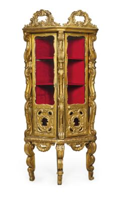 A Corner Display Cabinet in Baroque Style, - Nábytek