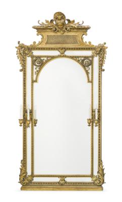 A Large Historicist Console Mirror, - Furniture