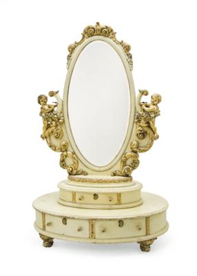 A Large Unusual Toilet Standing Mirror, - Nábytek