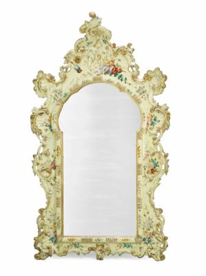 A Large Venetian Neo-Rococo Wall Mirror, - Nábytek