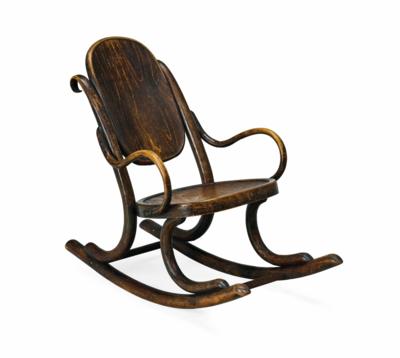 An Art Nouveau Children’s Rocking Chair, - Furniture