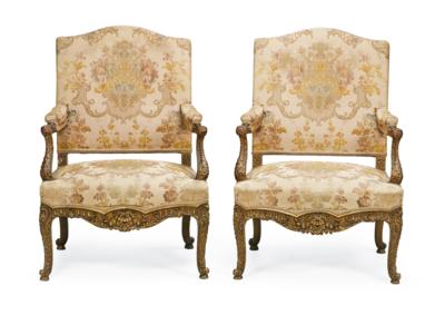 A Pair of Large Armchairs, - Mobili