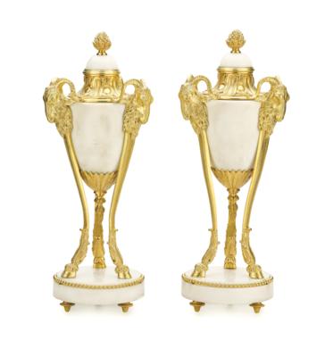 A Pair of Elegant Ornamental Vases from France, - Nábytek