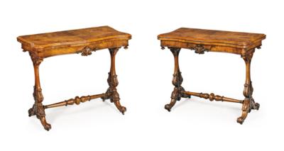 A Pair of Console or Games Tables, - Mobili