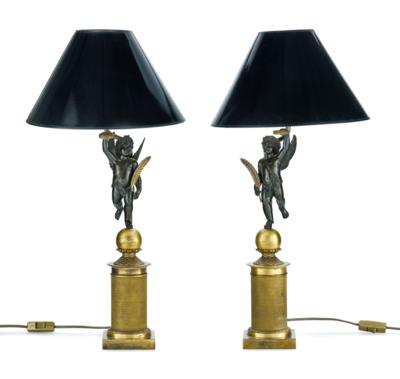 A Pair of Table Lamps, - Furniture