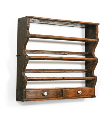 A Rustic Plate Rack, - Lidový nábytek