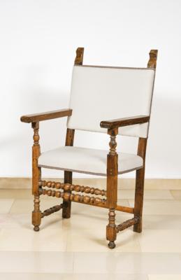 An Early Baroque Armchair, - Mobili rustici