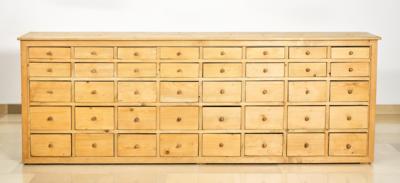 A Large Rural Drawer Cabinet with 40 Drawers, - Lidový nábytek