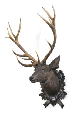A Stag’s Head / Hunting Trophy, - Lidový nábytek