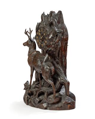 A Hunting Salon Clock “Young Stag”, - County Furniture