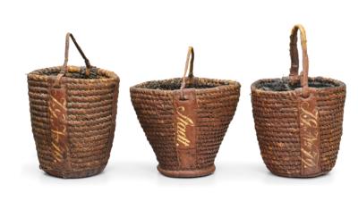 A Mixed Lot of 3 Rustic Fire Baskets, - Lidový nábytek