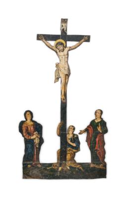 A Crucifixion Group, - County Furniture