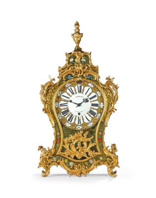 Große Rokoko Contre-Boulle Pendule, "Barillet à Paris", - Property from Aristocratic Estates and Important Provenance