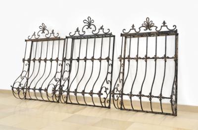 Satz von 9 barocken Fenstergittern, - Country furniture