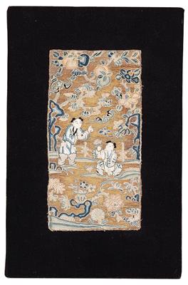 China Textil, - Orientteppiche, Textilien und Tapisserien