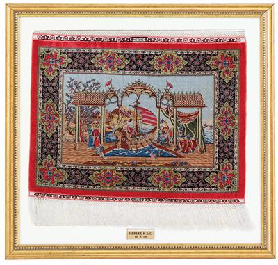 Hereke silk, 18 x 18, - Oriental Carpets, Textiles and Tapestries