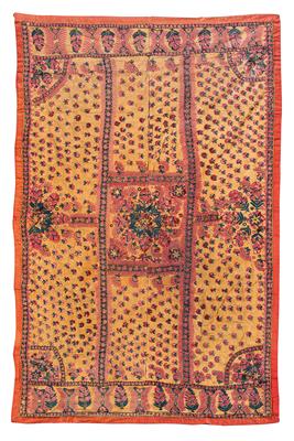Indische Stickerei, - Orientteppiche, Textilien und Tapisserien