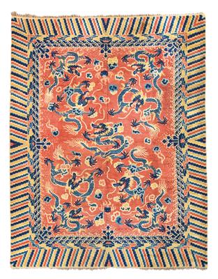 Ninghsia Drachenteppich, - Orientteppiche, Textilien und Tapisserien