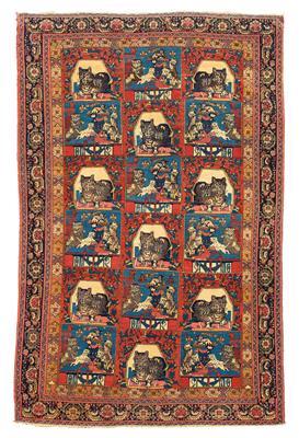 Senneh pictorial carpet, - Orientální koberce, textilie a tapiserie