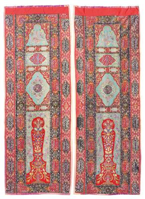 Two Rasht embroideries, - Tappeti orientali, tessuti, arazzi