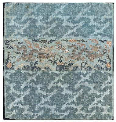 Chinesisches Seidengewebe, - Orientteppiche, Textilien und Tapisserien