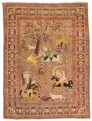 Tabriz pictorial carpet, - Orientální koberce, textilie a tapiserie