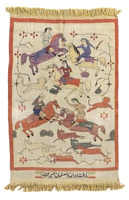 Isfahan Seirafian kilim silk, - Tappeti orientali, tessuti, arazzi
